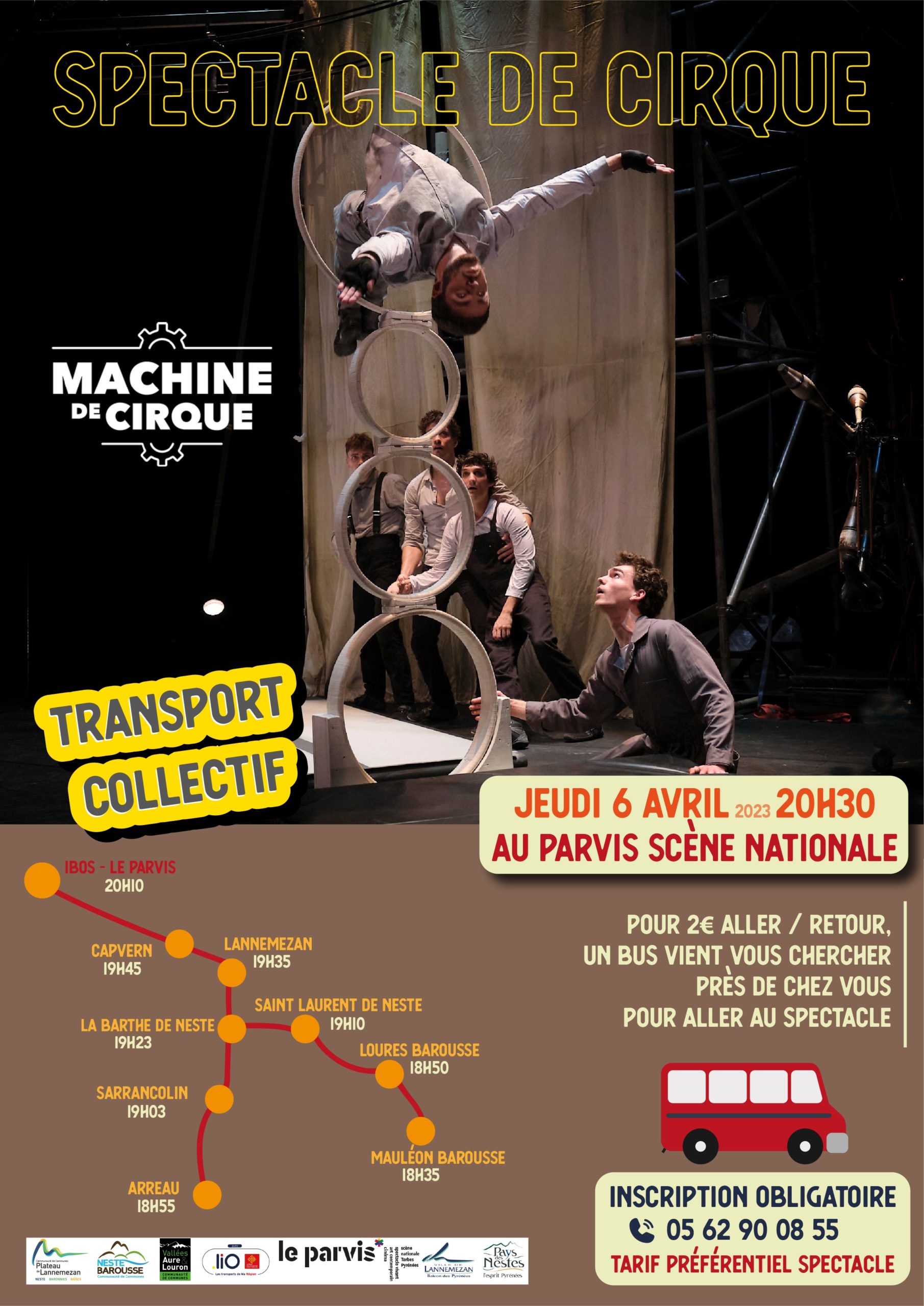 Prenez le bus pour aller au spectacle !