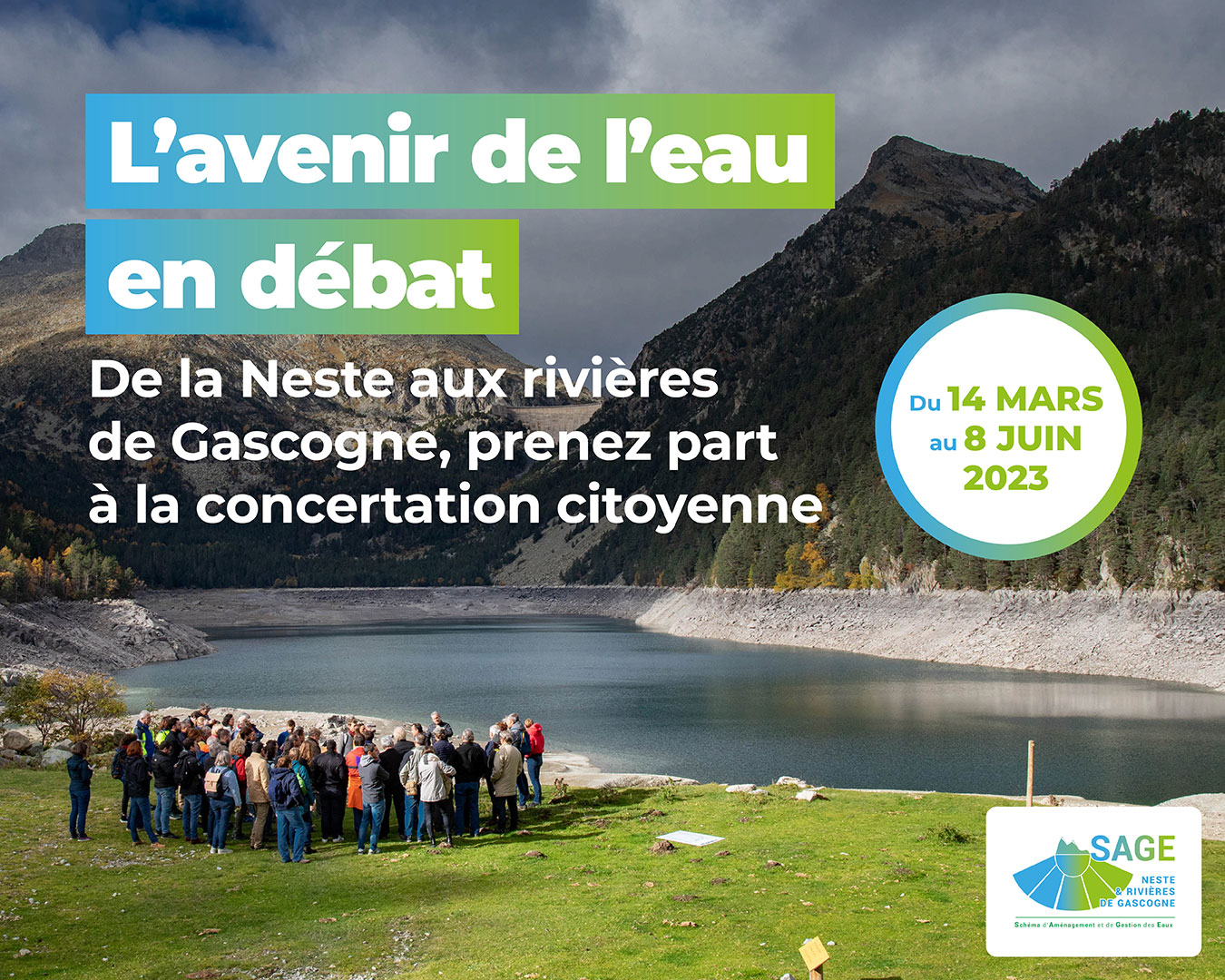 Concertation citoyenne du 14 mars au 8 juin 2023-L&rsquo;avenir de l&rsquo;eau en débat